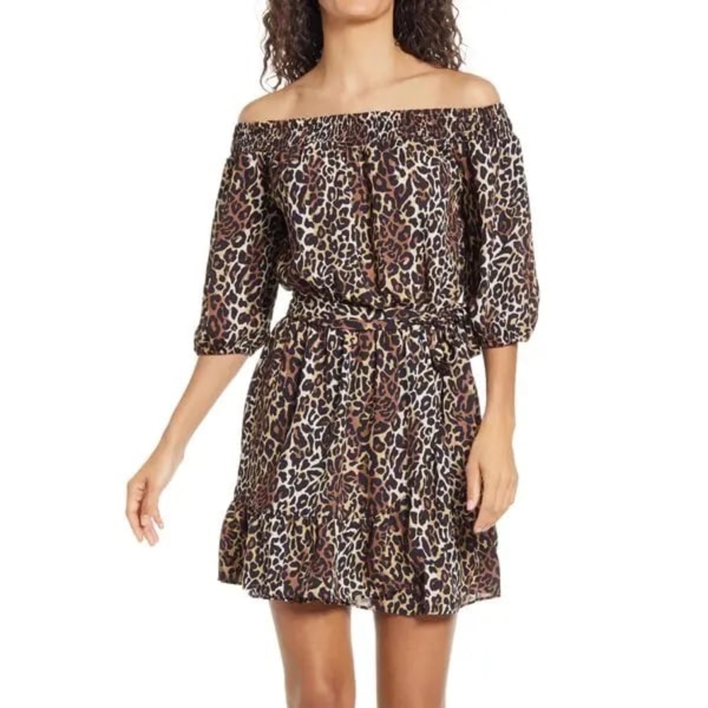 Lilly Pulitzer Brown Leopard Print Mini Dress